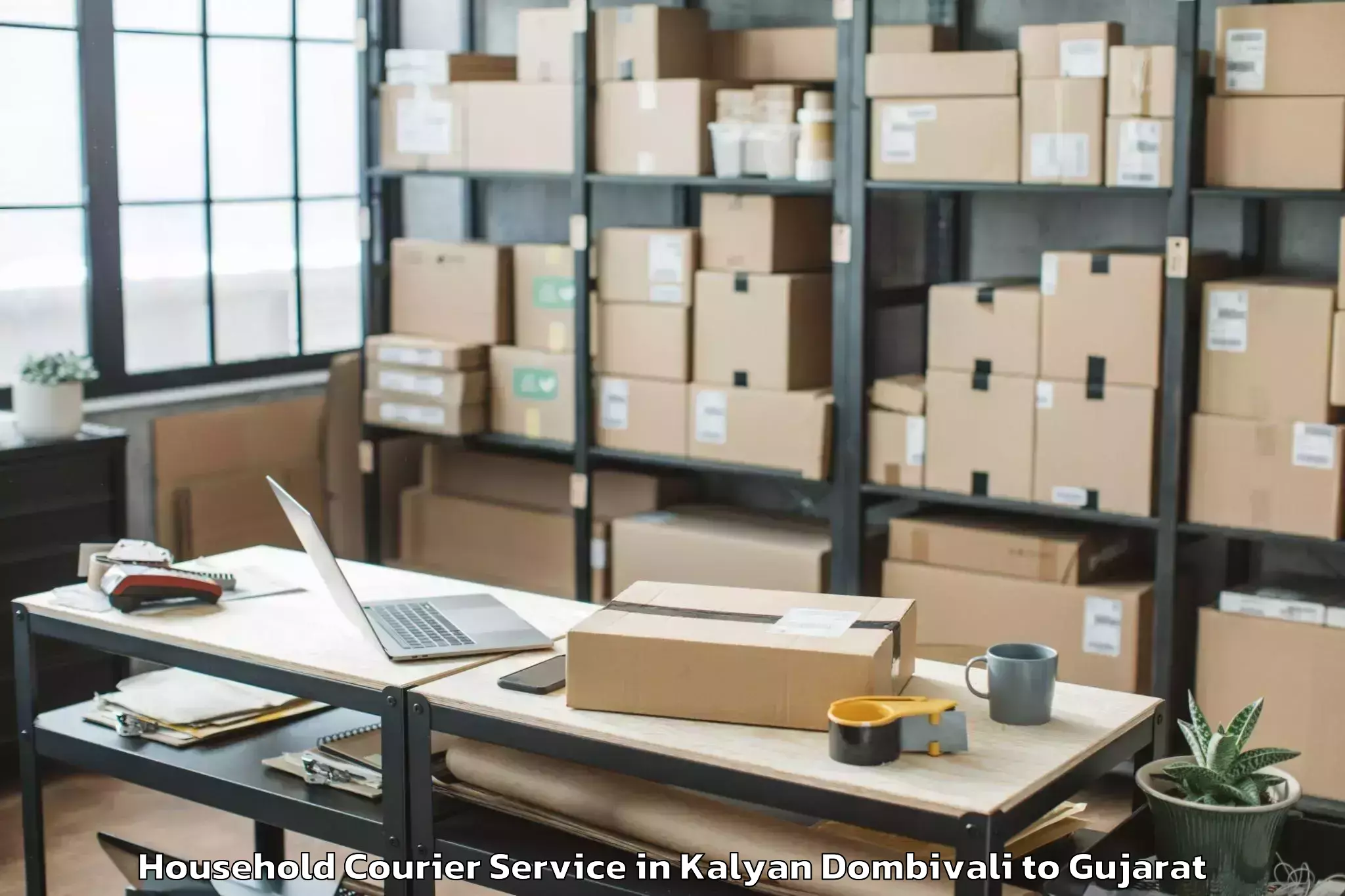 Affordable Kalyan Dombivali to Visnagar Household Courier